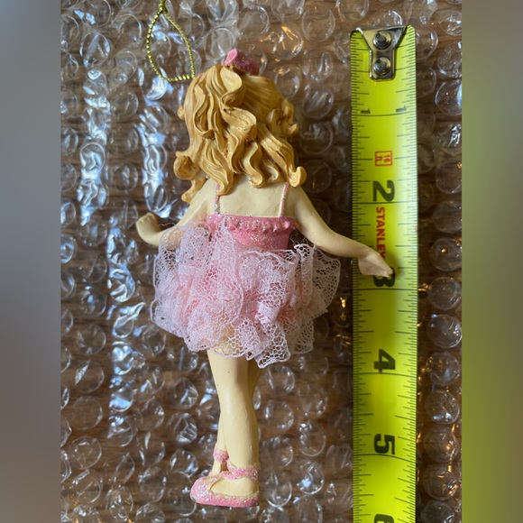 Child Ballerina In Pink Christmas Ornament - Picture 3 of 3